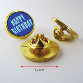 Personalised Birthday Round Lapel Pin Set, 5 of 6