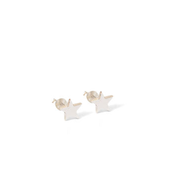 Star Studs Earrings Sterling Silver By Lime Tree Design