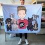 Personalised Kids You And Your Pet Sherpa Blanket, thumbnail 1 of 12
