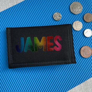 Personalised Stocking Filler Children's Rainbow Wallet, 3 of 4