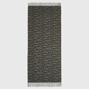 Into The Woods Green Tassel Scarf, 3 of 5