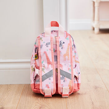 Personalised Pink Safari Print Mini Backpack, 7 of 7
