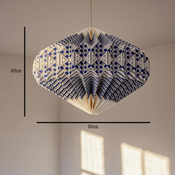 Printed Pattern Origami Diamond Lampshade, 2 of 6