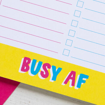 Busy Af Notepad | A5 Notepad To Do List, 3 of 6