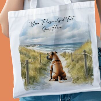 Personalised Staffordshire Bull Terrier Dog Beach Walk Collection, 8 of 8