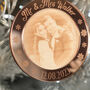 1st Christmas Married Engraved Photo 3D Tree Decoration, thumbnail 2 of 7