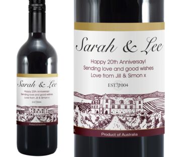 Personalised Classic Vineyard Red Wine Label, 4 of 5