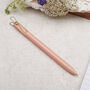 Pastel Peach Ballpoint Pen With Gold Clip, thumbnail 1 of 4