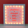 Personalised Dream Big Little One Night Light Box Light, thumbnail 5 of 12
