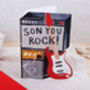 Son Birthday Card With Rock Music Guitar Design, thumbnail 1 of 4