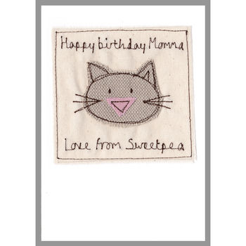 Personalised Cat Birthday Card For Her, 2 of 12