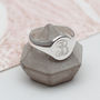 Ladies Sterling Silver Monogram Signet Ring, thumbnail 1 of 7