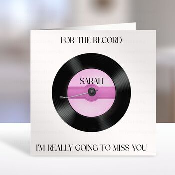 I'm Really Going To Miss You Record Card, 3 of 4