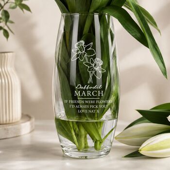 Birthday Gifts For Her Birth Month Flowers Vase, 10 of 12