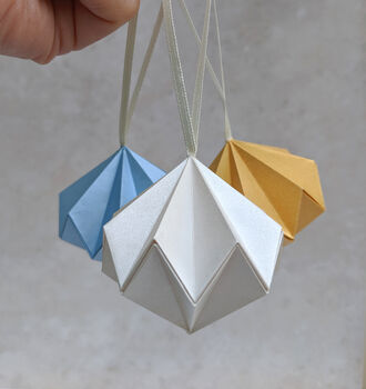 Eco Friendly Origami Diamond Paper Bauble, 6 of 6