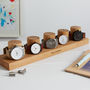 Personalised Solid Oak Watch Stand For Four Watches, thumbnail 7 of 12