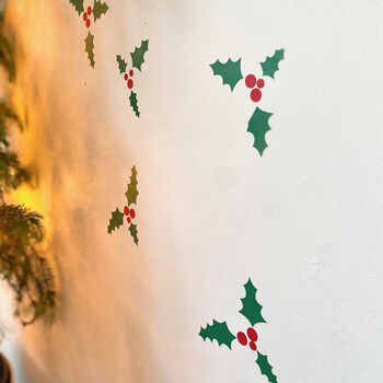 Holly And Berry Christmas Door/Wall Stickers, 2 of 8