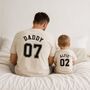 Personalised First World Cup Daddy And Me Matching Set Football, thumbnail 5 of 5