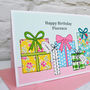 'Presents' Personalised Girls Birthday Card, thumbnail 4 of 4