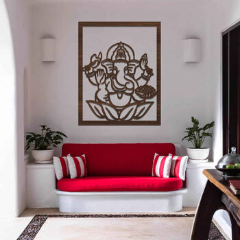 Wooden Ganesha Elephant Modern Art For Home Room, 4 of 12