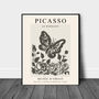 Picasso Butterfly And Bee Set Of Two Art Prints, thumbnail 4 of 4