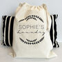 Personalised Wreath Laundry Bag – Stylish Name Print Storage Sack For Kids, Teens And Uni, thumbnail 1 of 6