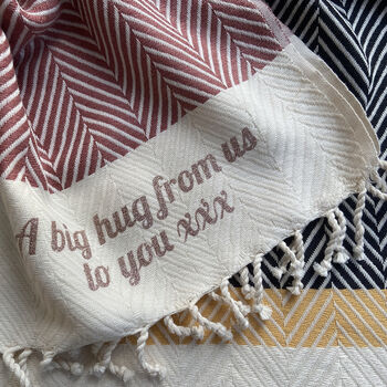 Personalised Soft Cotton Throw, Cotton Anniversary Gift, 9 of 12