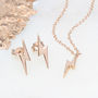 Personalised 18ct Gold Plated Lightning Necklace, thumbnail 3 of 9
