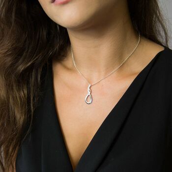 Sterling Silver Designer Loop Necklace, 7 of 11