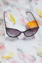 Black Delicate Large Cat Eye Sunglasses, thumbnail 1 of 5