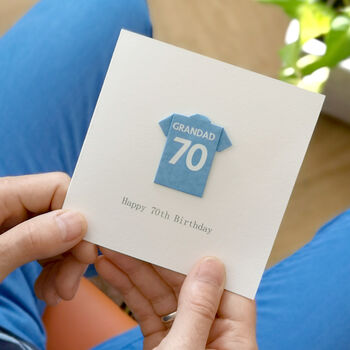 Personalised Football 70th Seventy Birthday Card, 4 of 4
