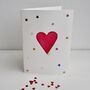Handmade Heart Glitter Star Valentines Love Card, thumbnail 2 of 6