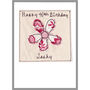 Personalised Flower 50th Birthday Card For Her, thumbnail 7 of 11