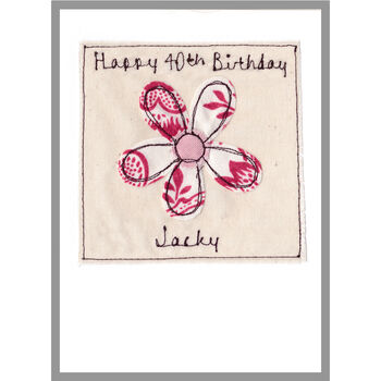 Personalised Flower 50th Birthday Card For Her, 7 of 11