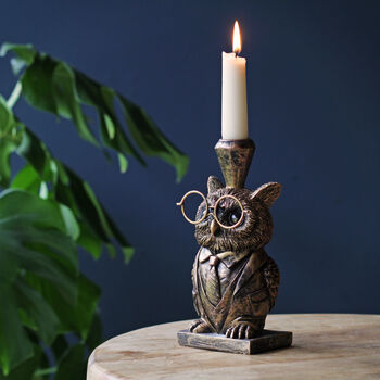 Clever Owl Candlestick, Candleholder, 2 of 6