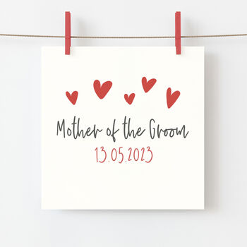 Mother Of The Bride Personalised Wedding Card, 2 of 4