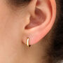 9ct Gold Huggie Hoop Earrings, thumbnail 2 of 4