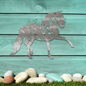Rusted Metal Walking Horse, Animal Wall Art Decor, 5 of 10