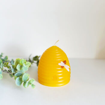Beehive Shape Natural Beeswax Pillar Candle, 3 of 5
