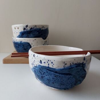 Handmade Ceramic Ramen Bowl With Chopsticks, 7 of 7