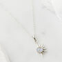 Total Eclipse Moonstone Necklace Silver Or Gold Plated, thumbnail 1 of 11