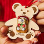 Personalised Chocolate Wooden Bear Decoration, thumbnail 1 of 5