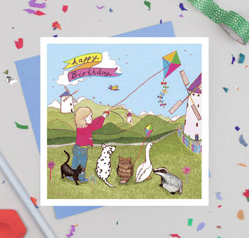 'Windmills' Birthday Card, 2 of 4