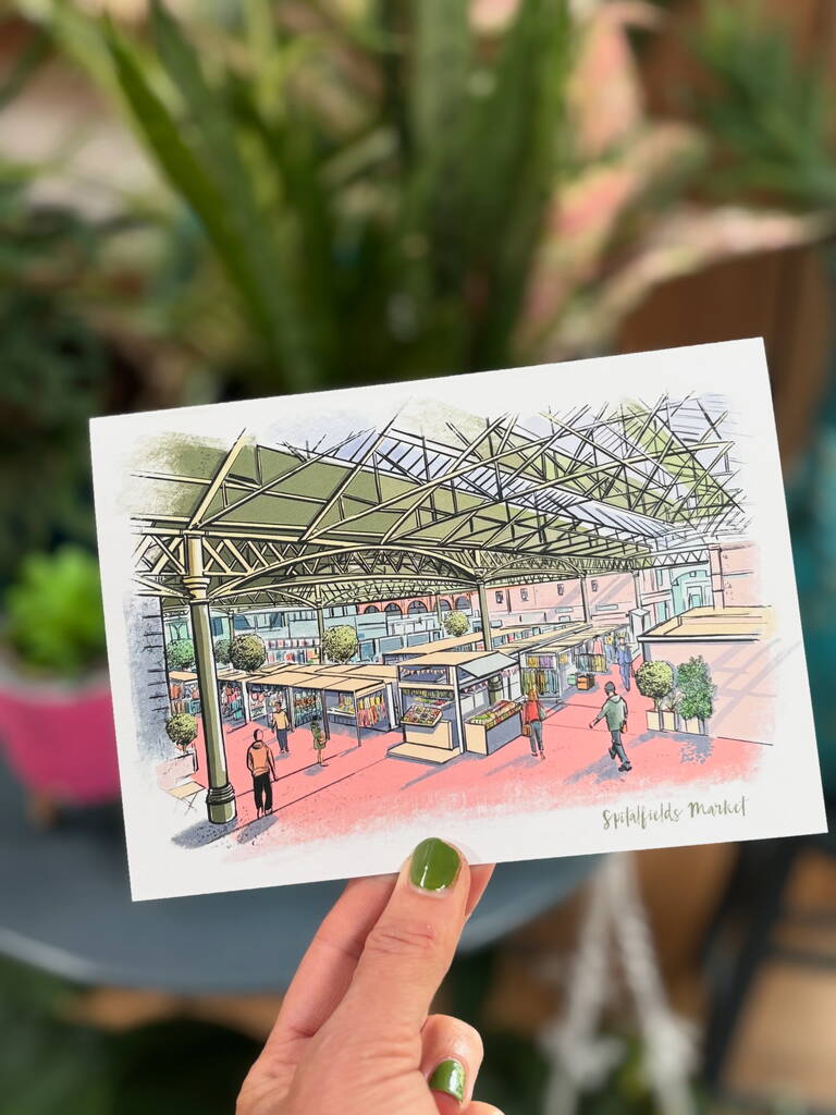 Spitalfields Market London Blank Card, 1 of 5
