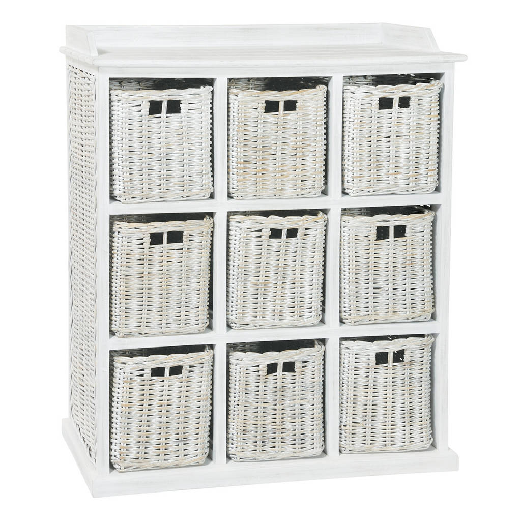 White Wash Nine Drawer Basket Chest By The Orchard Furniture