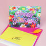 Box Of Five Different Coloured Botanical Birthday Cards, thumbnail 7 of 9