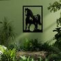 Rusted Metal Horse In Frame Metal Horse Wall Art, thumbnail 4 of 11