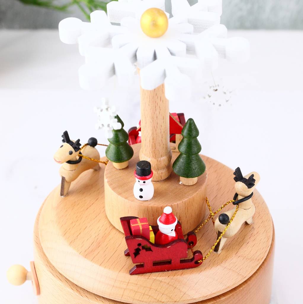 Hand Crafted Christmas Snowflake Wooden Music Box By woodywood | notonthehighstreet.com