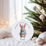 Christmas Ceramic Bauble Cute Bunny Wrapped In Lights, thumbnail 7 of 8