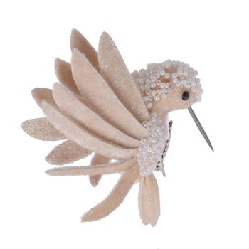 Pink And Pearl Hummingbird Clip On Decorations, 2 of 4